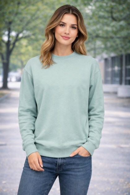 Sponge Fleece Drop Shoulder Crewneck / Sweatshirt