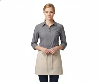 Waist Apron with  3 Compartment Pouch